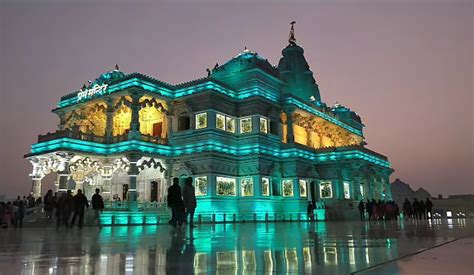 50 Best Prem Mandir Vrindavan Images, Prem Mandir Night View Photos.