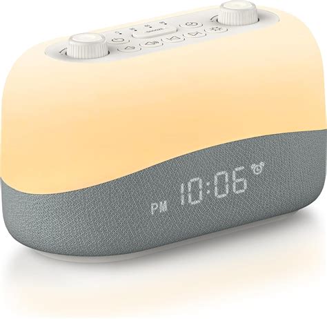 Amazon.com: Dreamegg Sound Machine with Alarm Clock, 8 Night Light, 29 Soothing Sound, 3 Wake-up ...