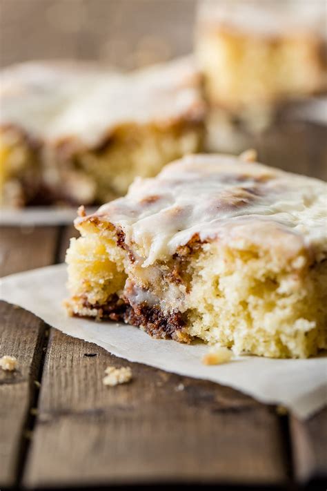 Cinnabon Cinnamon Roll Sheet Cake - Oh Sweet Basil