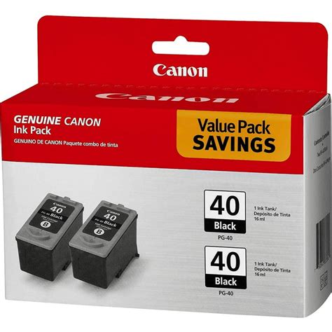 Canon 0615B013 PG-40 Twin Pack Black Ink Cartridge - Walmart.com ...