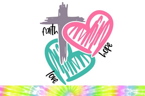 Doodle Faith Heart Cross Hope SVG Graphic by mainandmouse · Creative Fabrica