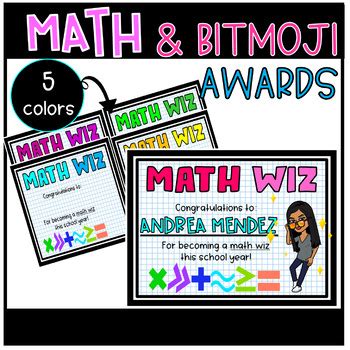 End of the Year - Math Award by Andrea Mendez | TpT