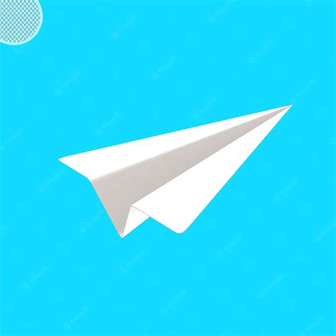 Premium PSD | 3d rendering origami paper plane isolated illustration