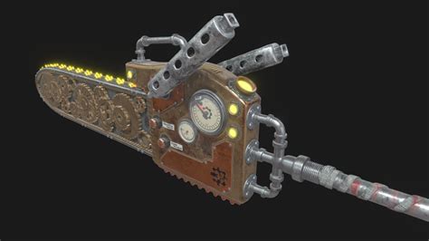 Steampunk Chainsaw Sword - 3D model by Wendel M. Carlini (@WendelMCarlini) [48de8b5] - Sketchfab