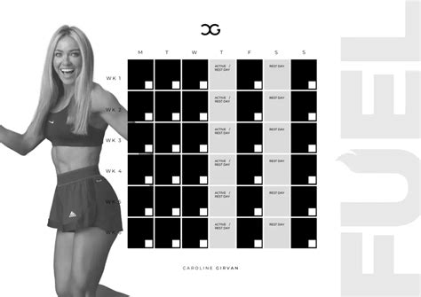 Caroline Girvan Workout Calendar