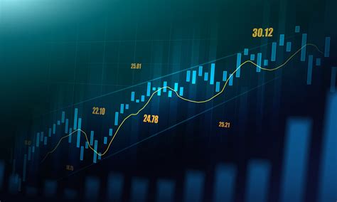 Stock market or forex trading graph in graphic concept for financial investment or Economic ...