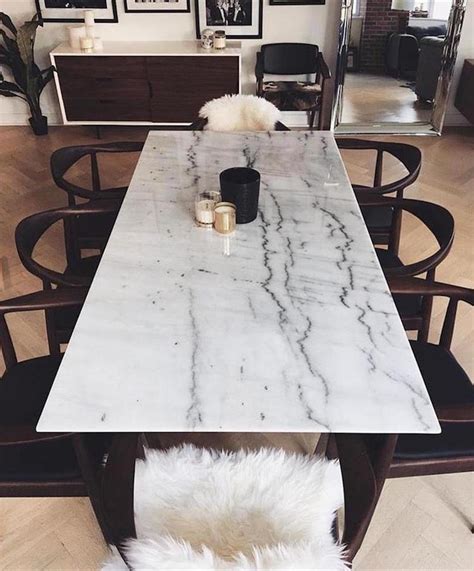 10 White Marble Dining Tables You'll Adore