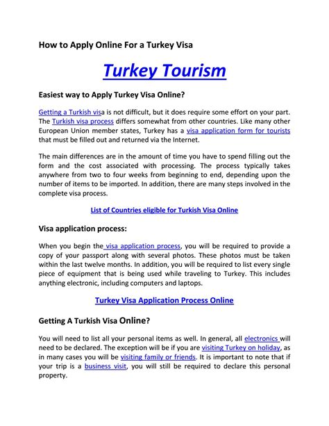 How to Apply Online For a Turkey Visa by eVisasTravel - Issuu