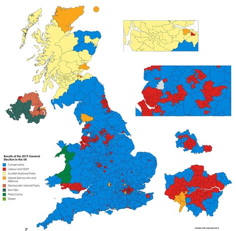 2019 UK General Election Results : r/MapPorn