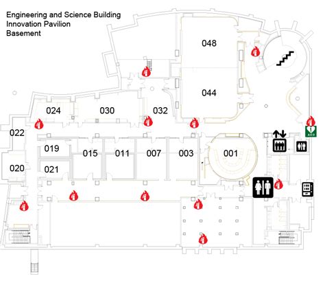 AED and Fire Extinguisher Locations | Engineering and Science Building ...