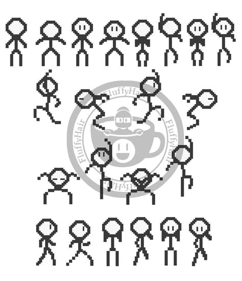 Stick Sprites (Pixel Stickman) by Cristynart on DeviantArt