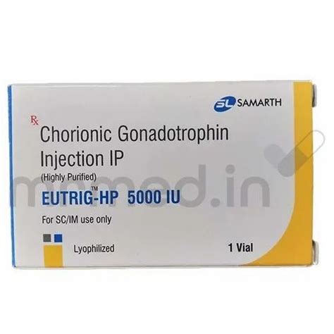 Chorionic Gonadotropin Injection I P 5000 Iu EUTRIG, Packaging Type: Vial at Rs 250/vial in ...