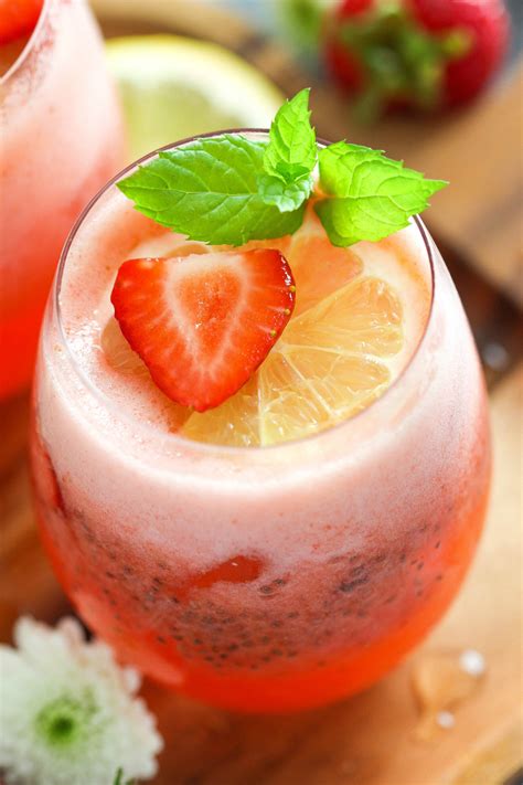 Chia Seed Drink- Strawberry Lemonade with Chia Seeds - The Idea Room