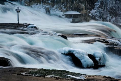 Rhine Falls In Winter Stock Photo - Download Image Now - Rhine Falls ...