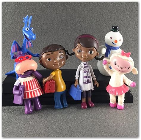 6pcs Doc McStuffins Stuffy Hallie Lambie PVC Action Figure Doll Toys ...