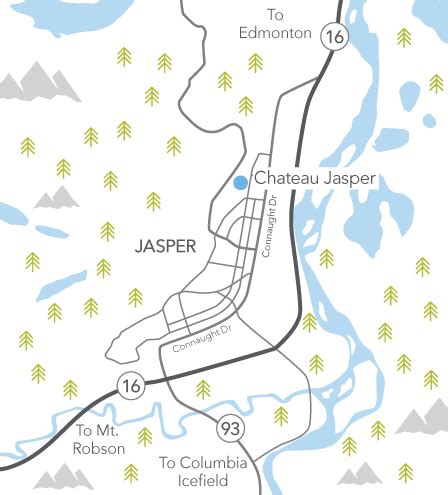 Chateau Jasper: Maps & Directions, Getting to Chateau Jasper, AB