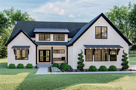 One-Story 3-Bed Modern Farmhouse Plan with Upstairs Loft - 62846DJ ...