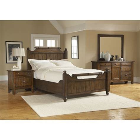 Attic Heirlooms - Rustic Oak Bedroom Set Broyhill Furniture