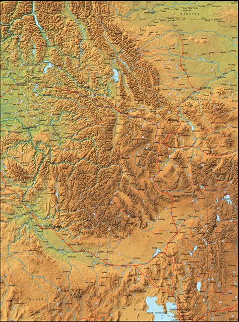 Map of Idaho and the Surrounding Region