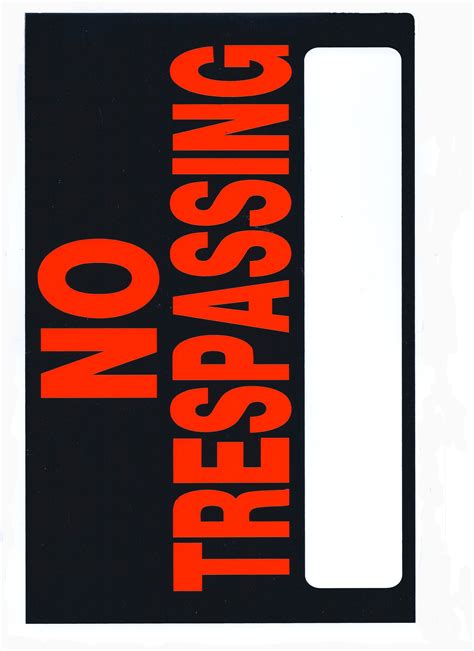 Print Your Own No Trespassing Sign