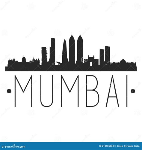 Mumbai India. City Skyline. Silhouette City. Design Vector. Famous ...