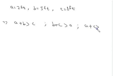 SOLVED:Find the semiperimeter of triangle ABC. a=3 ft, b=4 ft, c=5 ft