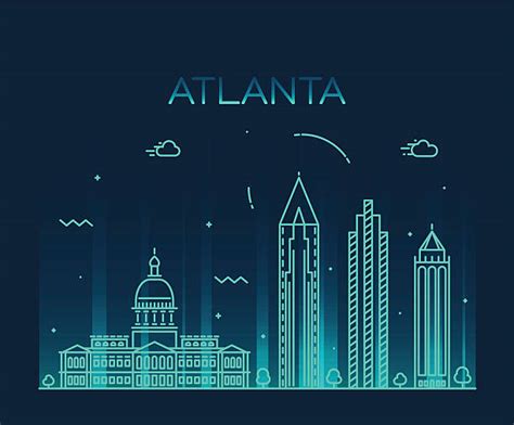 Atlanta Skyline Clip Art, Vector Images & Illustrations - iStock