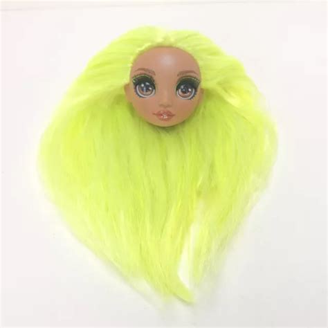 RAINBOW HIGH KARMA Nichols Neon Green Hair Doll Head ONLY Replacement Part Piece $13.41 - PicClick