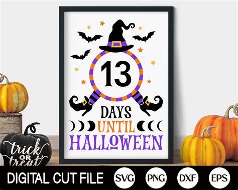 Halloween Countdown SVG Halloween Svg Halloween Calendar - Etsy