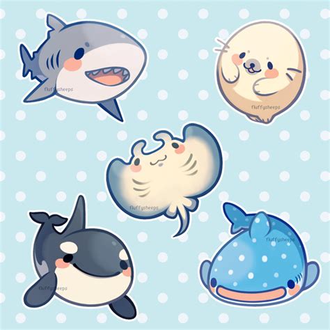 Cute shark sticker set baby shark stickers etsy – Artofit