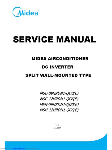 Midea SERVICE MANUAL PDF | PDF | Hvac | Air Conditioning