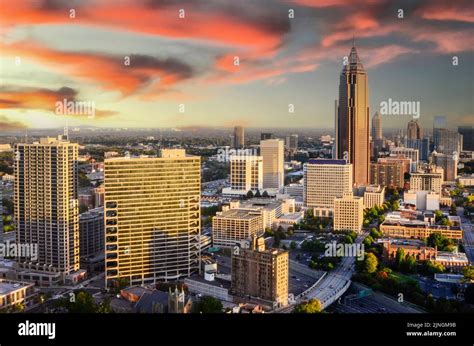 Sunrise, Skyline of Atlanta, Georgia Stock Photo - Alamy