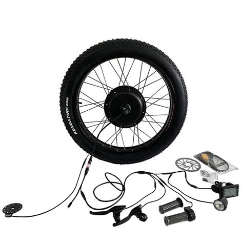 48V1000W FAT Tire Electric Bike Conversion Kit - Brushless Front/Rear ...