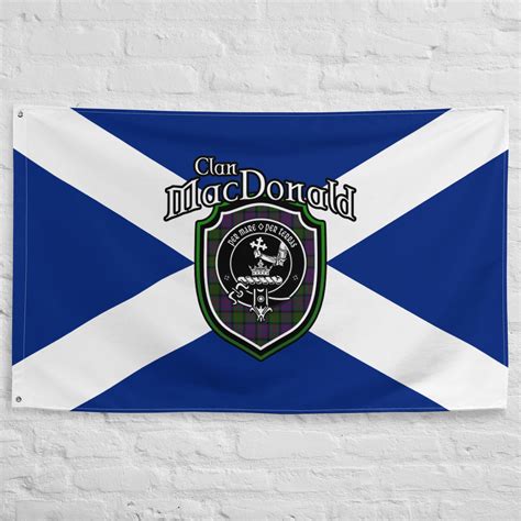 Clan Macdonald Scottish Family Crest, Scotland Flag Scottish Gifts for ...