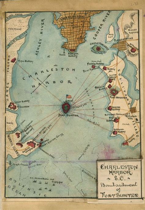 Battle Of Fort Sumter Map | Us World Maps