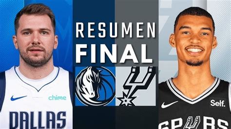 🏀 San Antonio Spurs vs Dallas Mavericks Resumen Final | Octubre 25, 2023 - YouTube