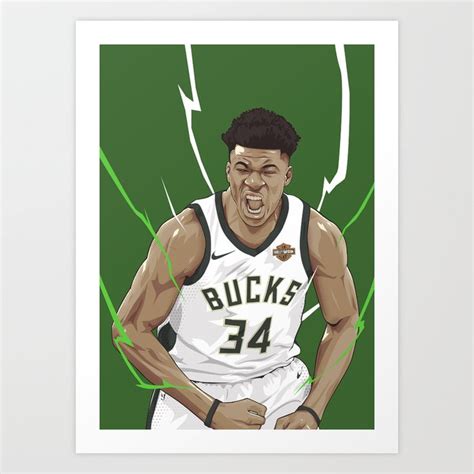 Giannis Antetokounmpo Art Print by Slmndr03 | Society6