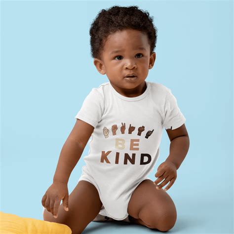 Be Kind Infant Onesie | Be Kind ASL American Sign Language Onesie ...