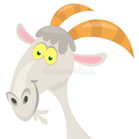 Vector Illustration of Funny Goat Cartoon Stock Vector - Illustration of cartoon, food: 207930333