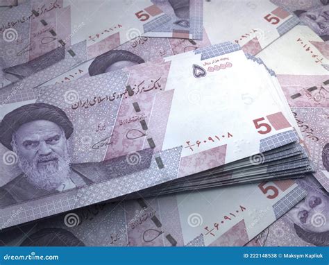 Iranian Money. Iranian Rial Banknotes. 50000 IRR Rials Bills Stock ...