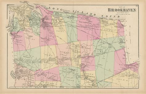 Brookhaven New York 1873 Map Replica and GENUINE ORIGINAL | Etsy