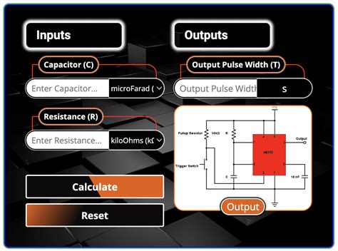 555 Timer Monostable Circuit Calculator - E-Digital Technology Latest ...