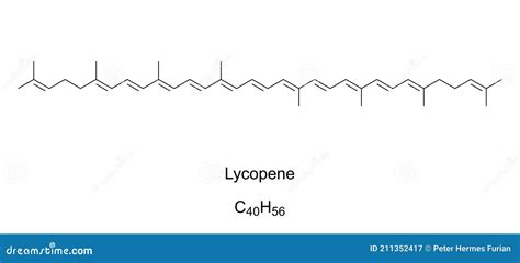 Lycopene Is A Chemical Molecular Formula. Vector Illustration On ...