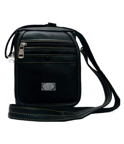 A One Bags Black Leather Office Messenger Bag - Buy A One Bags Black ...