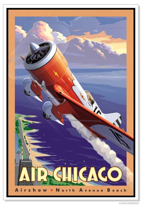 Art Deco Plane Poster