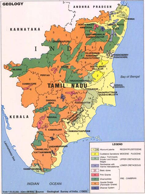 Geologic Map of Tamil Nadu • Mapsof.net