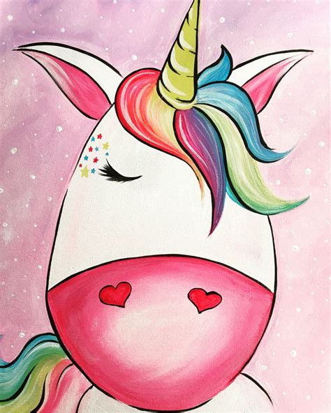 Unicorn Painting at Wine and Canvas on 6/25 @ 6:30pm | Kids canvas art, Unicorn painting, Kids ...