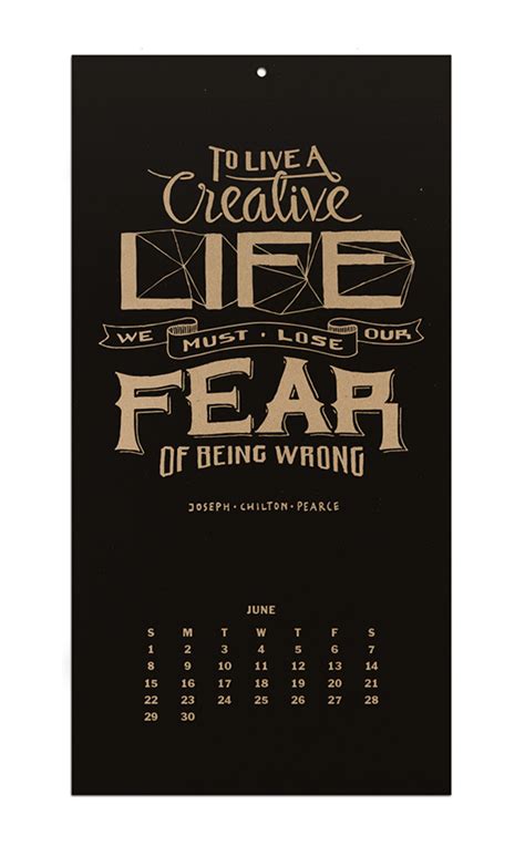 Monthly Inspirational Quotes Calendar on Behance