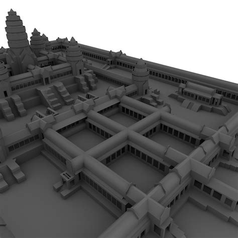 Angkor Wat 3D Model $25 - .ma .fbx .obj - Free3D