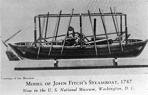 "Model of John Fitch's steamboat, now in United States National Museum" - Falkirk Council